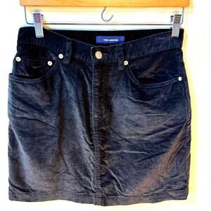 THE LIMITED Black Velvet Mini Skirt Size 6 Whimsigoth Coquette Girl Goth Holiday